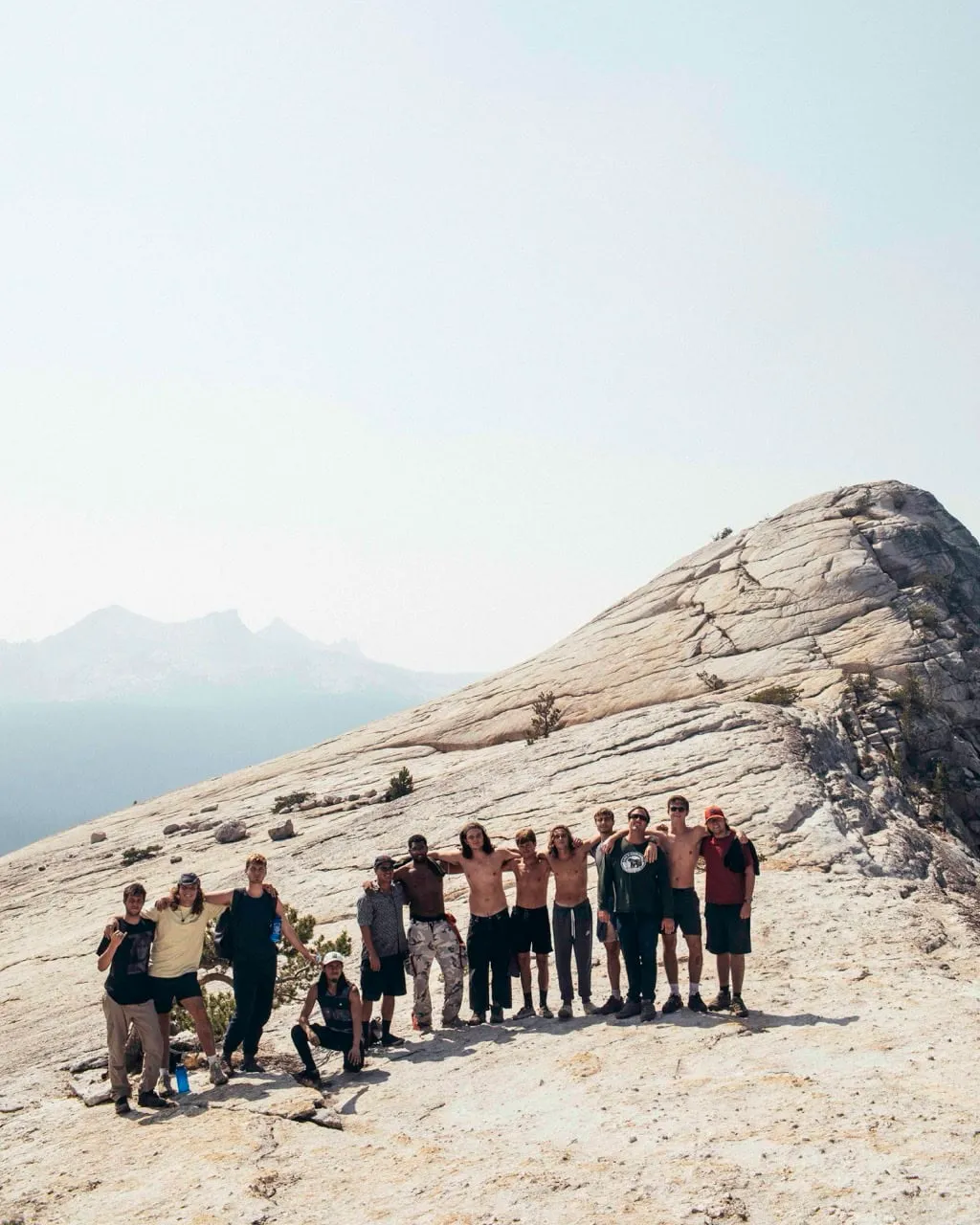 Residents hiking in the Sierra